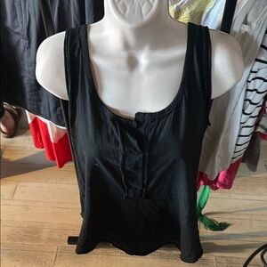 Tempo Paris Elegant Black Tank Top